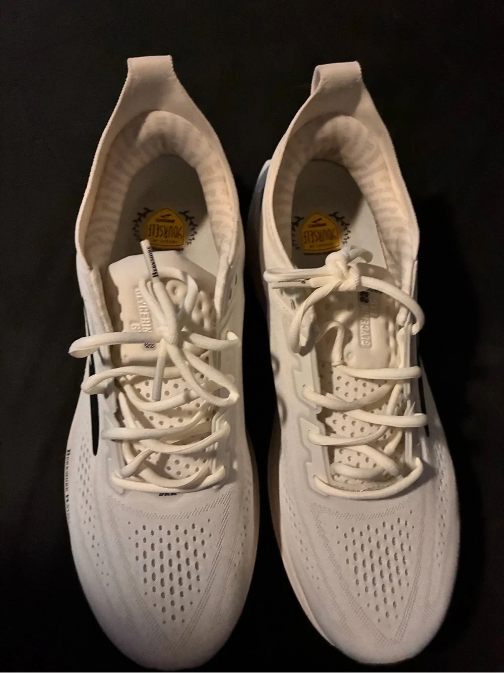Brooks Men's Athletic Running Shoes - White with Black Accents